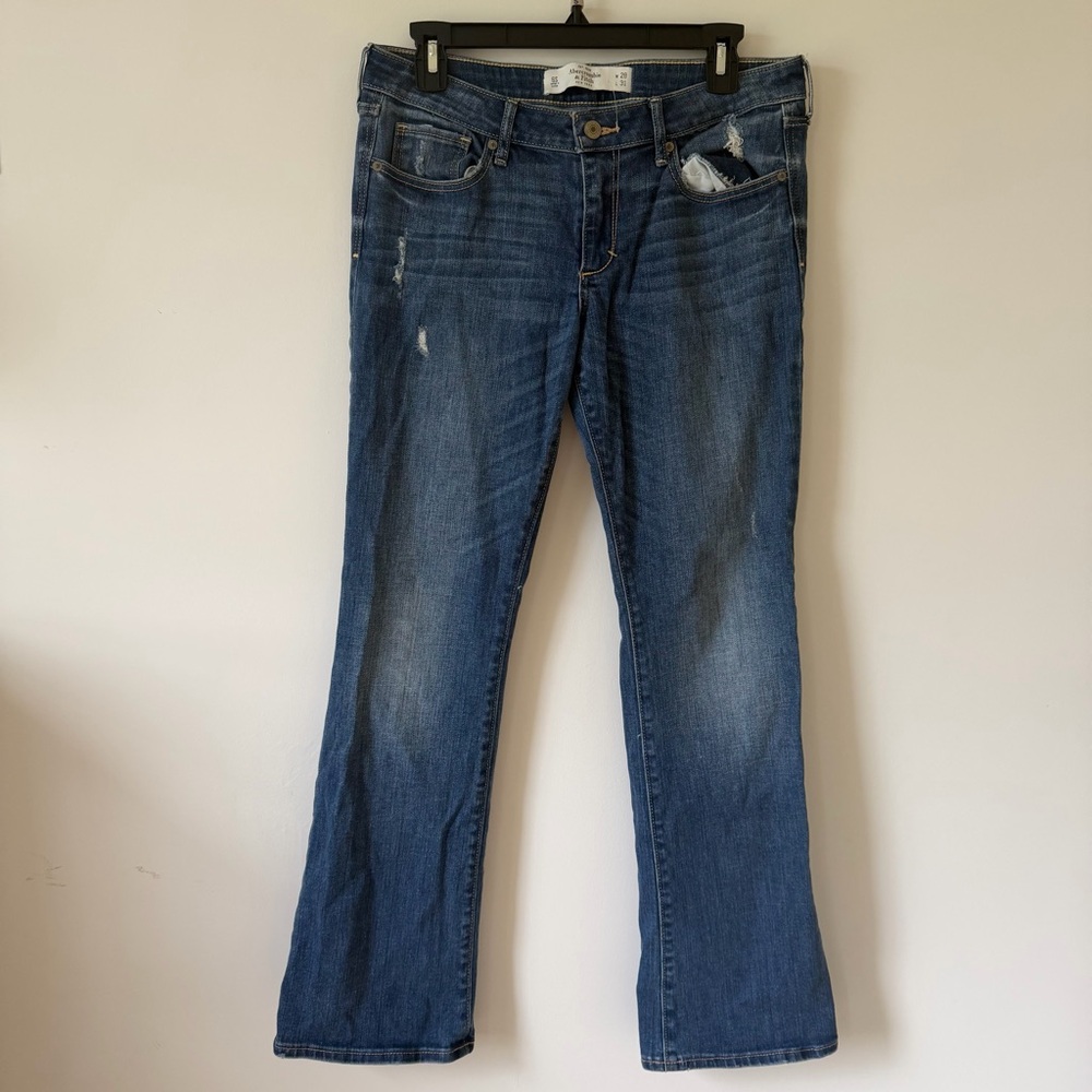Abercrombie & Fitch The A&F Boot Jeans Low Rise 6S 28x31 Blue Denim